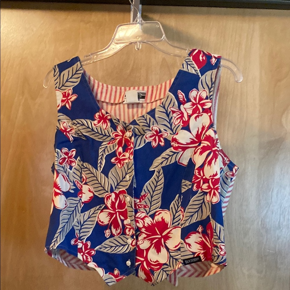 Vintage Rocky Mountain Clothing Co. Floral Sleeveless Top; Size L